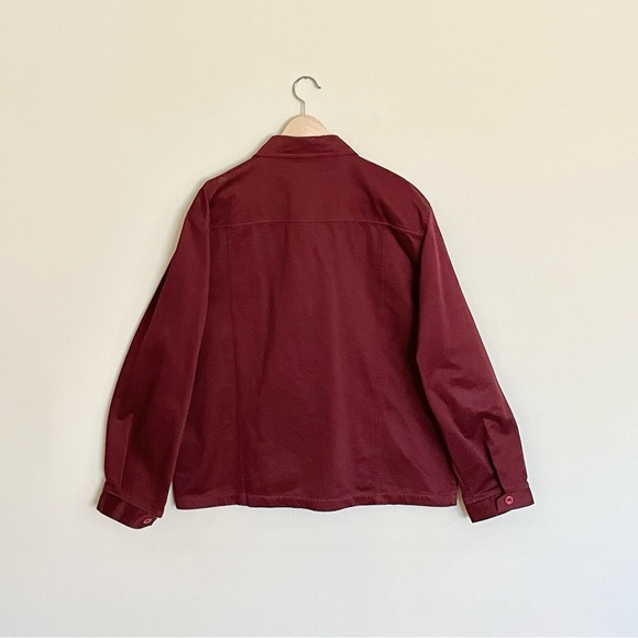 Robert Graham Burgundy Canvas Full Zip Jacket Men’s size Large - Picture 5 of 8